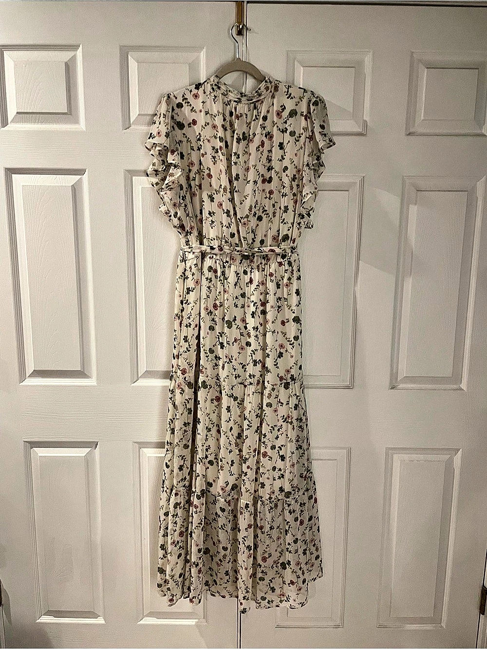Floral Maxi Dress White & Pink